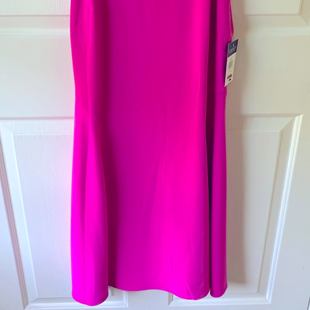 NWT Lauren Ralph Lauren Exotic Pink Sleeveless A-line Shift Tank Dress size 2 - Picture 4 of 14